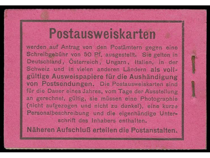 Luitpold, schwarz auf hellrötlichlila, Deckel fleckig und Klammer gerostet, Ordnungsnummer 11, postfrisch, die hinteren beide
