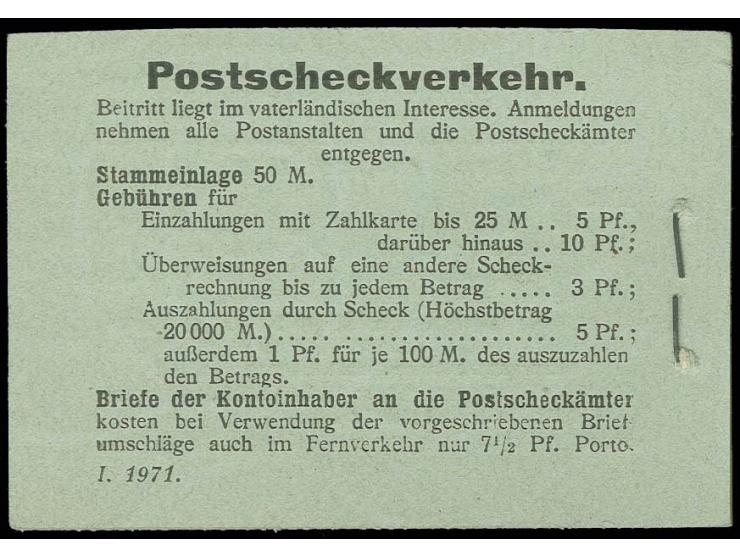 1917, Ludwig mit ONr. 2 und seltenem Druckfehler, Deckel ungefaltet, postfrisch, in tadelloser Erhaltung, sehr selten