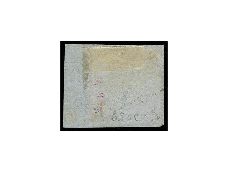 1/10 Th. auf hellgelb, voll- bis breitrandig mit blauem Ra.2 "HEPPENS 21/8" und zusätzlichem braunschweiger Nummerstempel "8"