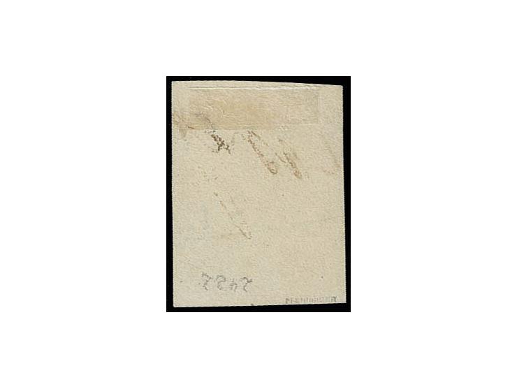 2 Gr. zinnober, allseits enrom breitrandig, unten mit 4 mm-Bogenrand, sauber entwertet durch Ra. 2 von "ELSFLETH", Ausnahmest