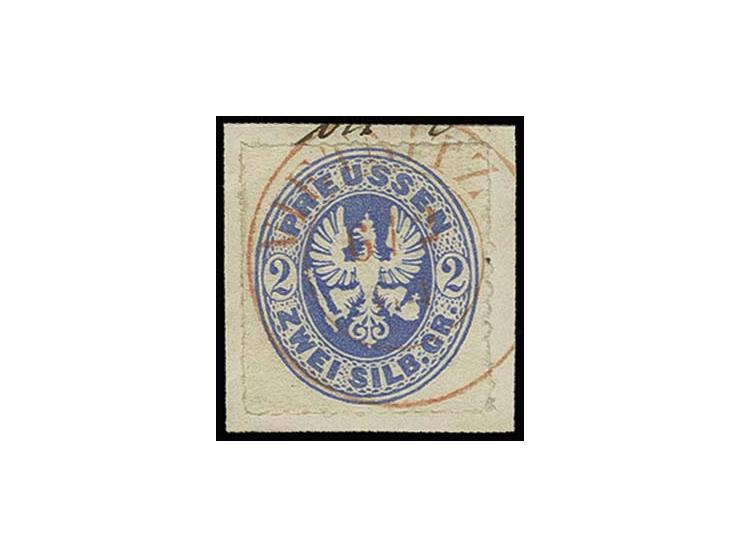 2 Sgr. ultramarin mit klarem roten DKr. "VIETNITZ 6/2 64" auf Briefstück, Kabinett, sign. Pfenninger
Provenienz: Fritz Kirch