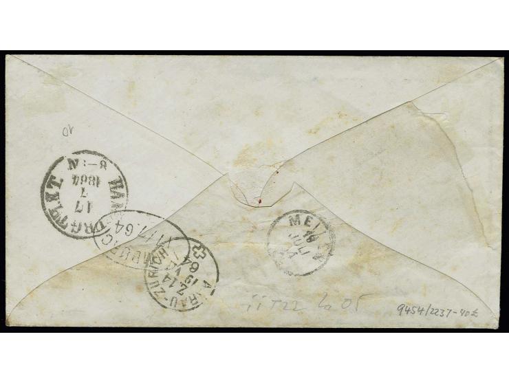 SCHWEIZ: 1859, ½ Schilling schwarz, 2 Schilling rot und 3 Schilling blau, alle breitrandig und farbfrisch mit zart aufgesetzt