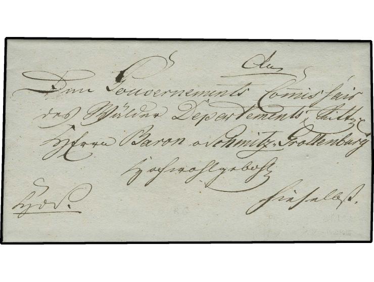 1815, Militärdienstbrief aus Luxemburg vom 22. Februar vom Kommandeur der preußischen Kavallerie-Brigade, Henckel von Donners
