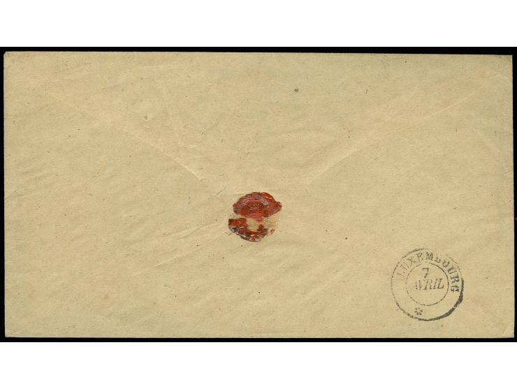 1861 (ca.), Brief von "MERZIG 6 4" frankiert mit Wappen 1 Sgr. rosa mit (bedeutungslosem) Vermerk "Off. Brief frei" an einen 