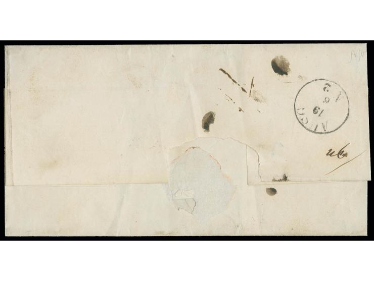 Paketbegleitbrief der 'Artillerie-Direction Luxemburg" nach Abentheuerhütte mit Paketzettel "aus Trier" sowie Stempeln der Pr