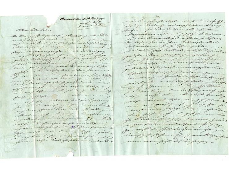 1849, Soldatenbrief der "mobilen Colonne des General von Schacke" mit DKr. "FELD-POST D.3 Armeecorps 26/7" nach Thüringen