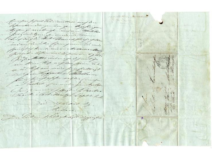 1849, Soldatenbrief der "mobilen Colonne des General von Schacke" mit DKr. "FELD-POST D.3 Armeecorps 26/7" nach Thüringen