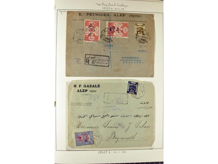 USED IN SYRIA: Quite extensive collection with numerous single stamps, multiples and pieces as well as about 40 covers incl. 