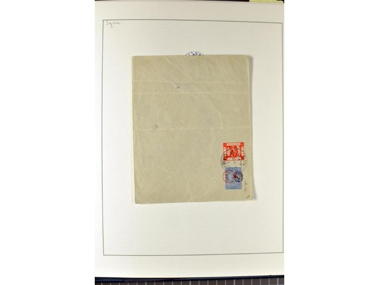 USED IN SYRIA: Quite extensive collection with numerous single stamps, multiples and pieces as well as about 40 covers incl. 