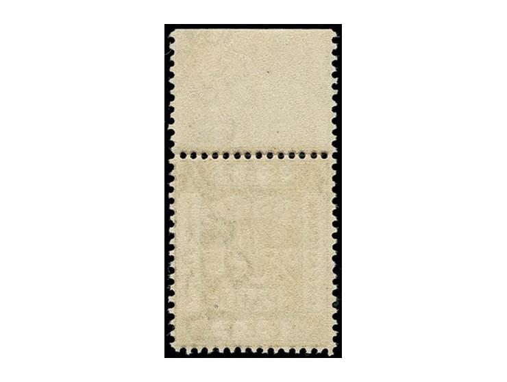 1 m. with "TRANSPOSED"-error, copy from the top sheet margin, unmounted mint, very fine, a rare stamp, certificate Dorfman (B