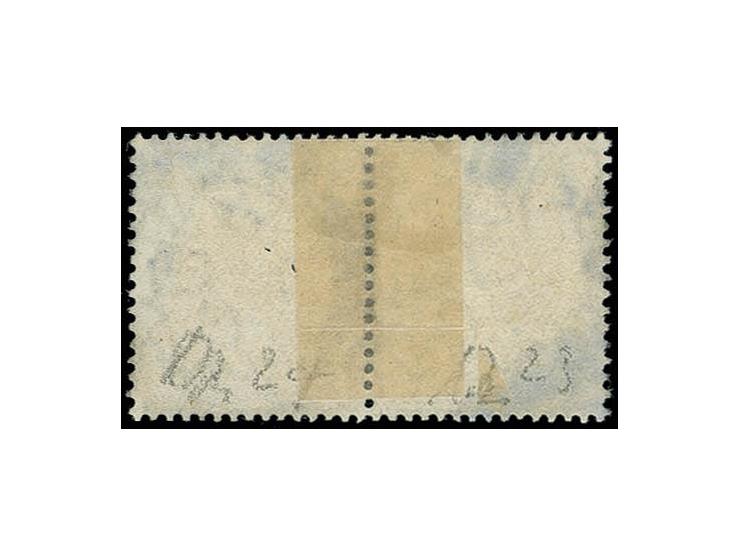 2 m., withdrawn type 23a (short Lamed), in horizontal pair with type 24, used with Jerusalem cds., fine and scarce, certifica