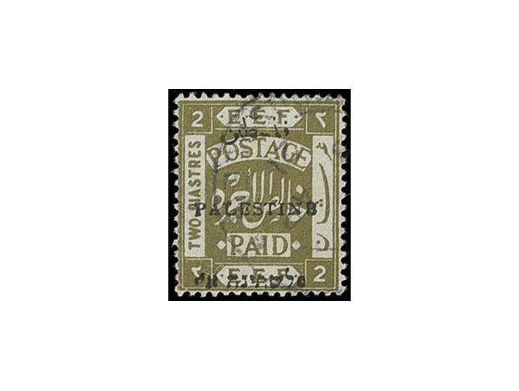 2 pia. with "B" variety, lightly cancelled; a rare stamp in fine condition, only 8 copies known, certificate Dorfman (Bale 22