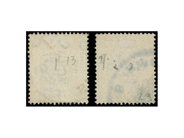 2 pia., withdrawn types 13 and 23a (short Lamed), used, fine, each certificate Kaufmann (Bale 22C, D)