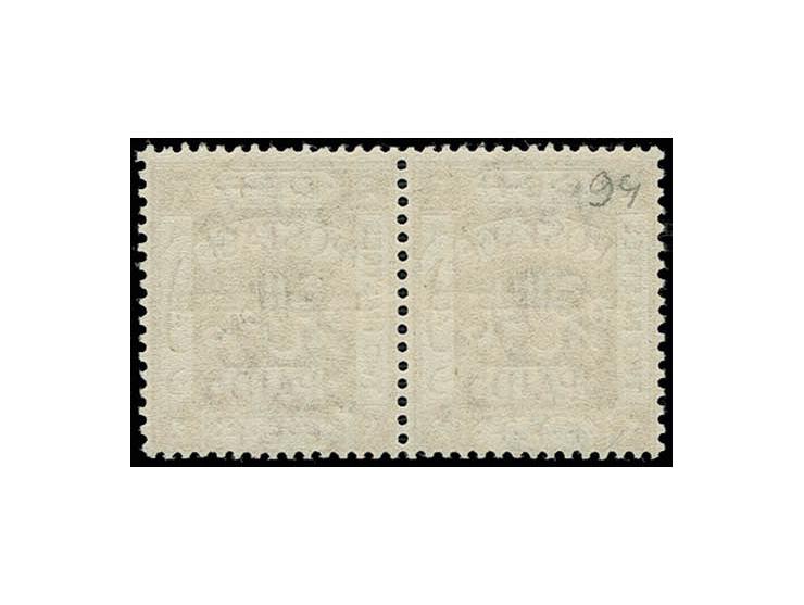 2 pia., withdrawn type 23a (short Lamed), in horizontal pair with type 22, unmounted mint, very fine, certificate Kaufmann (B