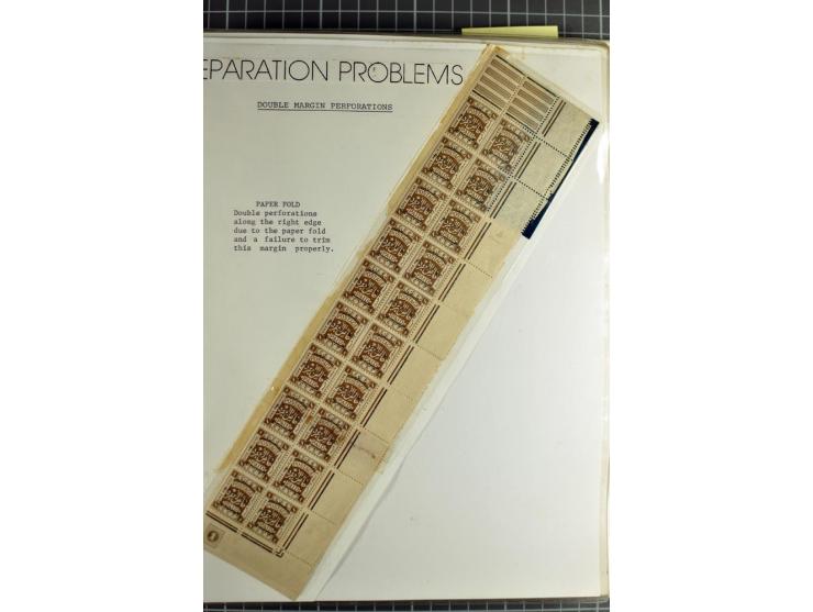 Plate block collection with almost 100 items incl. 2 blocks 10 pia. perf. 14 and 6 blocks 20 pia. perf. 15:14; a remarkable c