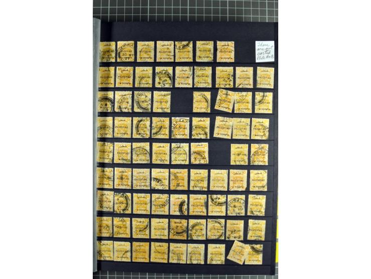Accumulation of many hundreds of unused and (mostly) used stamps, the largest part sorted according to plate A and B, 2 stock