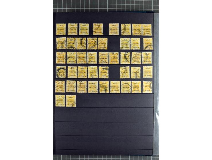 Accumulation of many hundreds of unused and (mostly) used stamps, the largest part sorted according to plate A and B, 2 stock