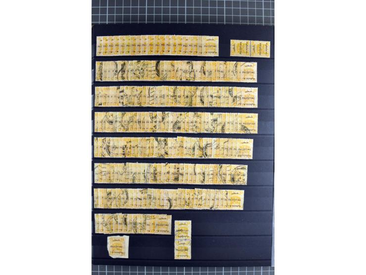 Accumulation of many hundreds of unused and (mostly) used stamps, the largest part sorted according to plate A and B, 2 stock