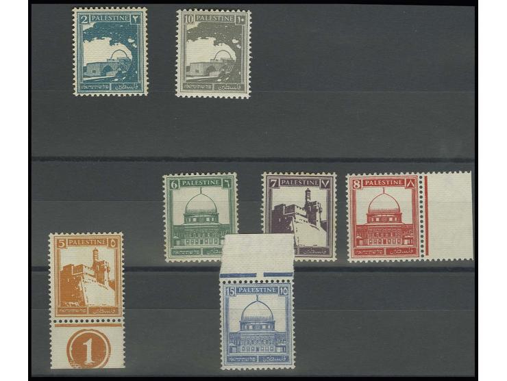Horizontally ribbed paper: 2 m. and 6-15 m., unused, some stamps incl. the rare 10 m. unmounted mint, for the later one certi