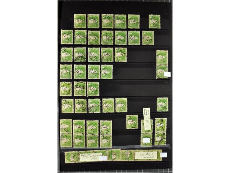 Perfins: "APC" on well over 500 stamps and one cover