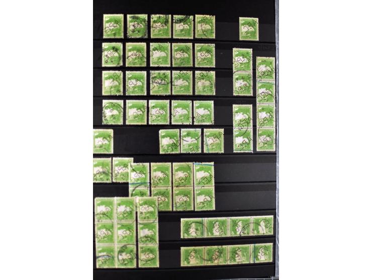 Perfins: "APC" on well over 500 stamps and one cover