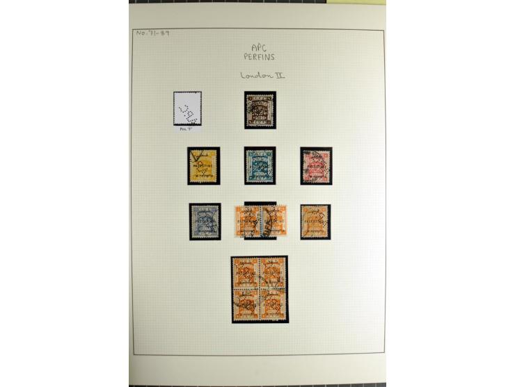 "A.P.C." on about 160 used stamps incl. several pairs and blocks, also 7 entires