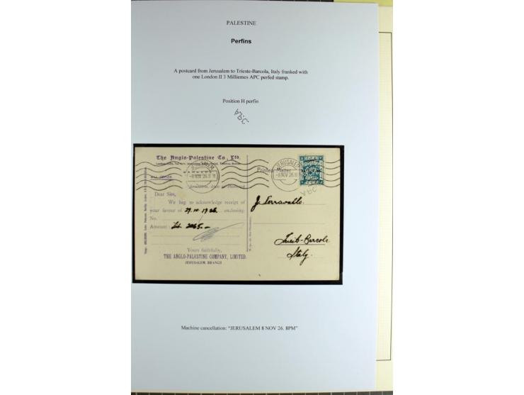 "A.P.C." on about 160 used stamps incl. several pairs and blocks, also 7 entires