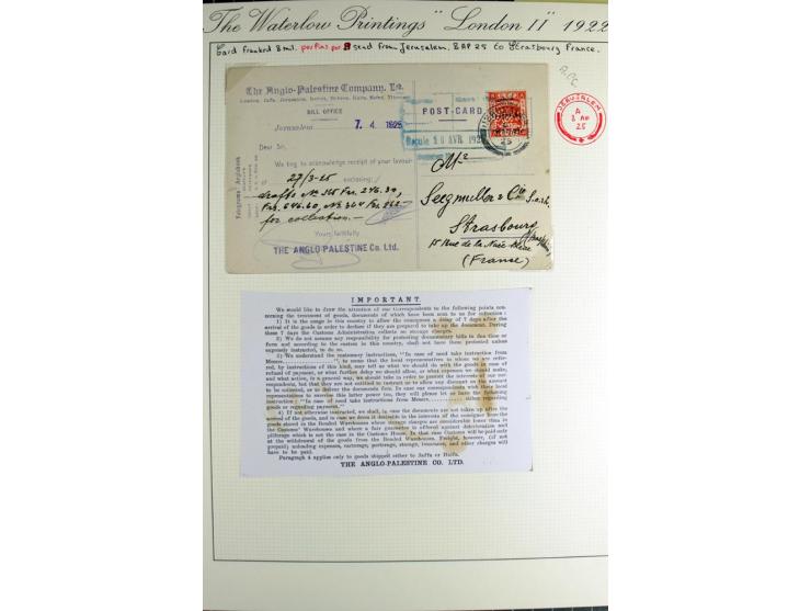 "A.P.C." on about 160 used stamps incl. several pairs and blocks, also 7 entires