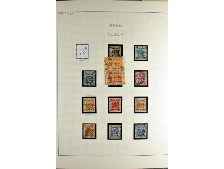 "A.P.C." on about 160 used stamps incl. several pairs and blocks, also 7 entires