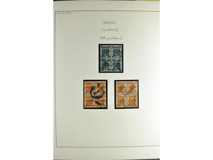 "A.P.C." on about 160 used stamps incl. several pairs and blocks, also 7 entires
