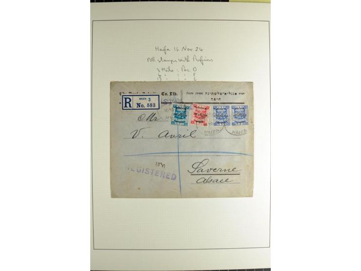 "A.P.C." on about 160 used stamps incl. several pairs and blocks, also 7 entires