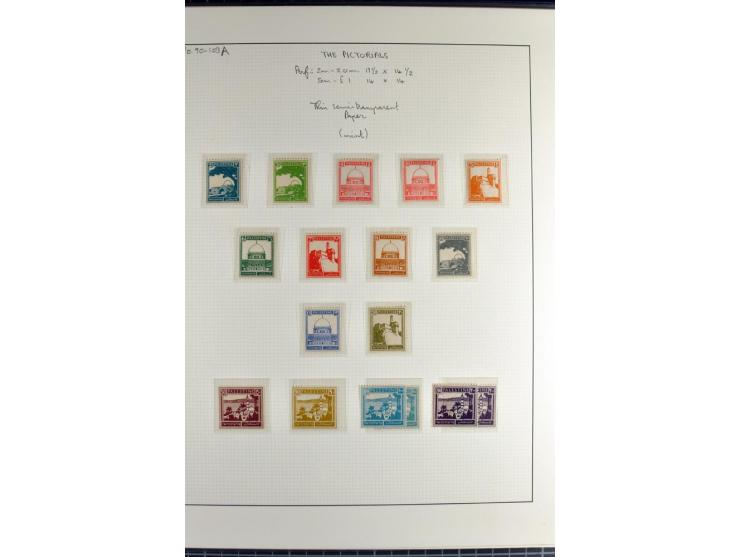 Specialized 1 volume collection with unused and used stamps and 15 entires; incl. are many interesting items like 5 m. with f