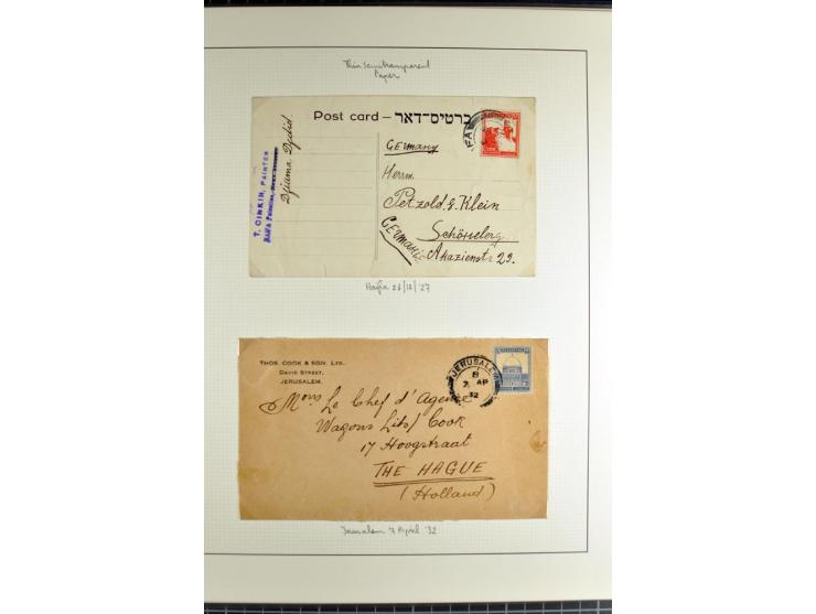 Specialized 1 volume collection with unused and used stamps and 15 entires; incl. are many interesting items like 5 m. with f