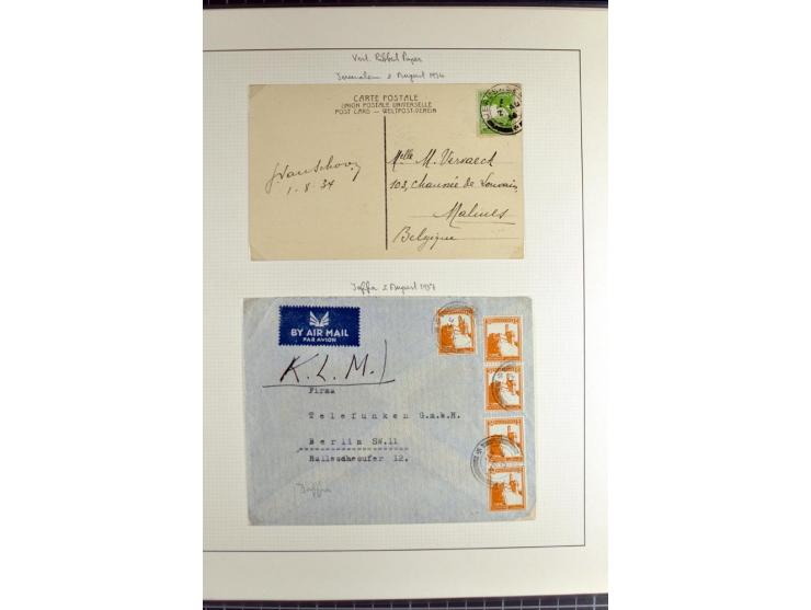 Specialized 1 volume collection with unused and used stamps and 15 entires; incl. are many interesting items like 5 m. with f