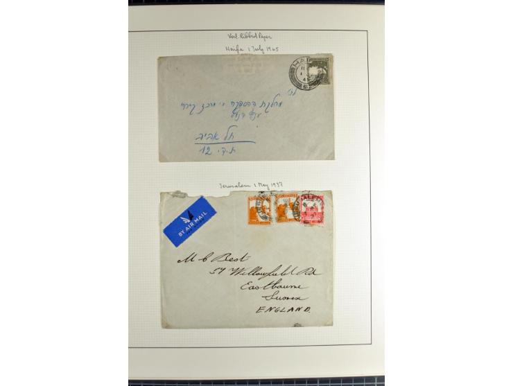 Specialized 1 volume collection with unused and used stamps and 15 entires; incl. are many interesting items like 5 m. with f