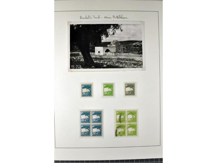 Specialized 1 volume collection with unused and used stamps and 15 entires; incl. are many interesting items like 5 m. with f