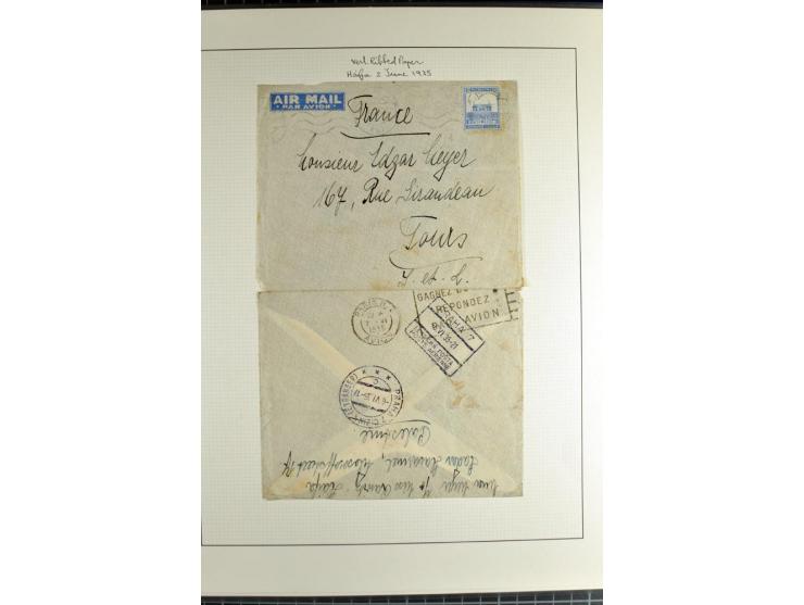 Specialized 1 volume collection with unused and used stamps and 15 entires; incl. are many interesting items like 5 m. with f