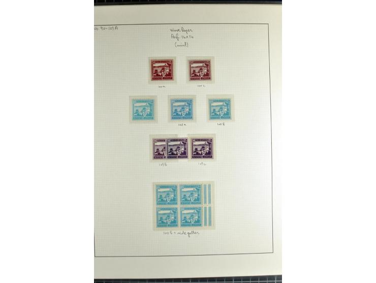 Specialized 1 volume collection with unused and used stamps and 15 entires; incl. are many interesting items like 5 m. with f