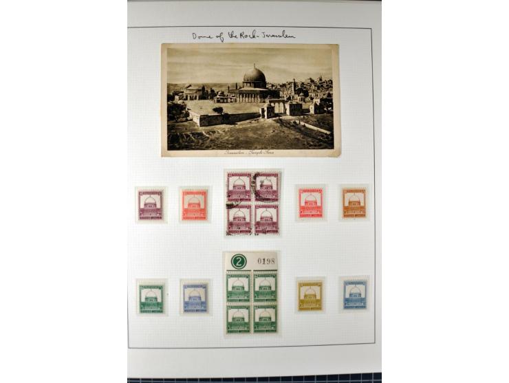 Specialized 1 volume collection with unused and used stamps and 15 entires; incl. are many interesting items like 5 m. with f