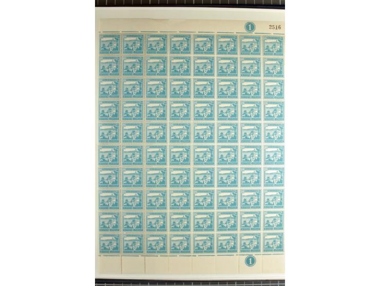 Specialized 1 volume collection with unused and used stamps and 15 entires; incl. are many interesting items like 5 m. with f