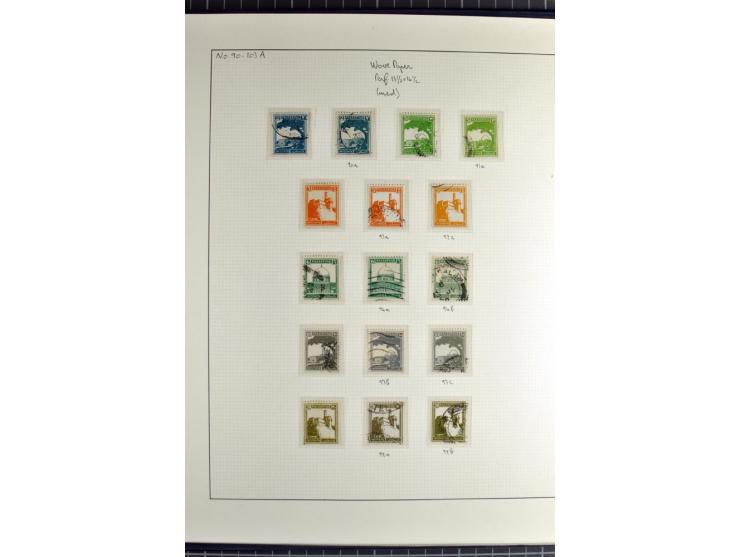 Specialized 1 volume collection with unused and used stamps and 15 entires; incl. are many interesting items like 5 m. with f