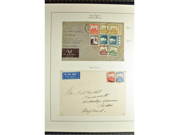 Specialized 1 volume collection with unused and used stamps and 15 entires; incl. are many interesting items like 5 m. with f