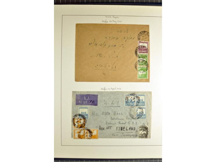 Specialized 1 volume collection with unused and used stamps and 15 entires; incl. are many interesting items like 5 m. with f