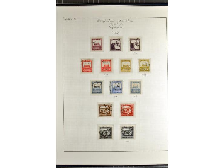 Specialized 1 volume collection with unused and used stamps and 15 entires; incl. are many interesting items like 5 m. with f