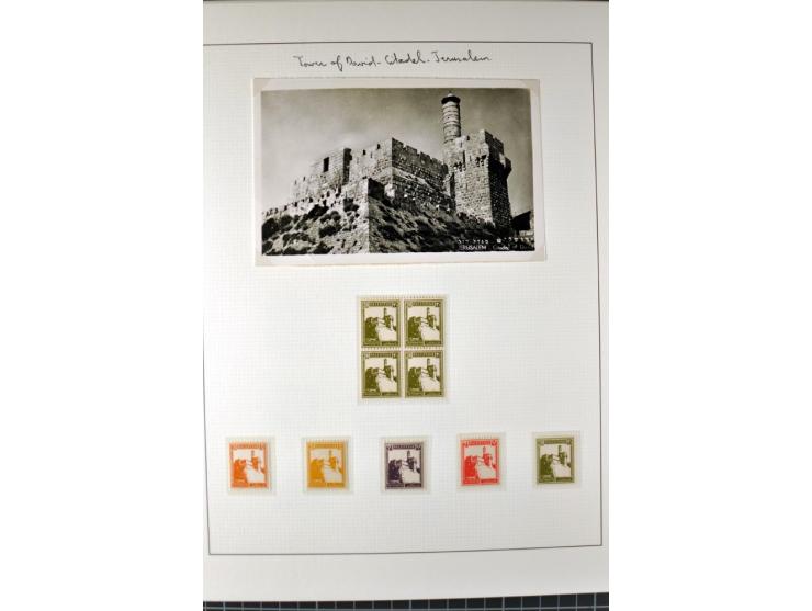Specialized 1 volume collection with unused and used stamps and 15 entires; incl. are many interesting items like 5 m. with f