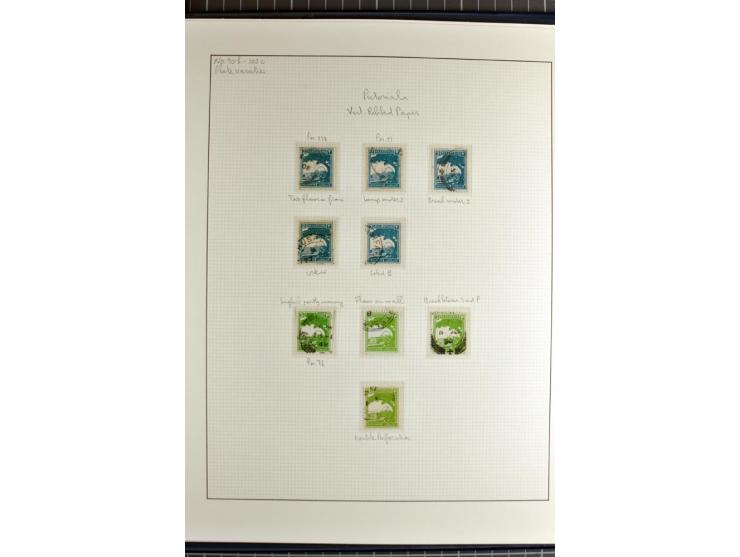 Specialized 1 volume collection with unused and used stamps and 15 entires; incl. are many interesting items like 5 m. with f