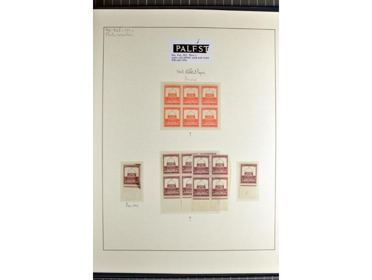 Specialized 1 volume collection with unused and used stamps and 15 entires; incl. are many interesting items like 5 m. with f