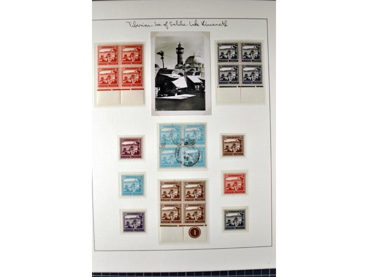 Specialized 1 volume collection with unused and used stamps and 15 entires; incl. are many interesting items like 5 m. with f