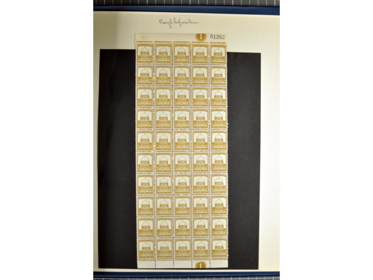 Specialized 1 volume collection with unused and used stamps and 15 entires; incl. are many interesting items like 5 m. with f