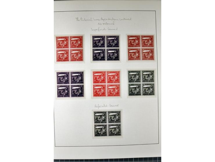 Specialized 1 volume collection with unused and used stamps and 15 entires; incl. are many interesting items like 5 m. with f